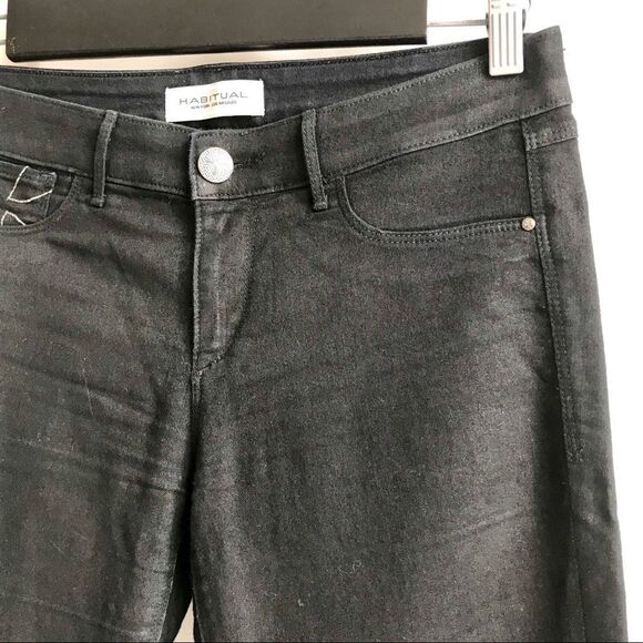 Habitual Onyx Waxy Shiny legging jeans Size 28 - Picture 4 of 13